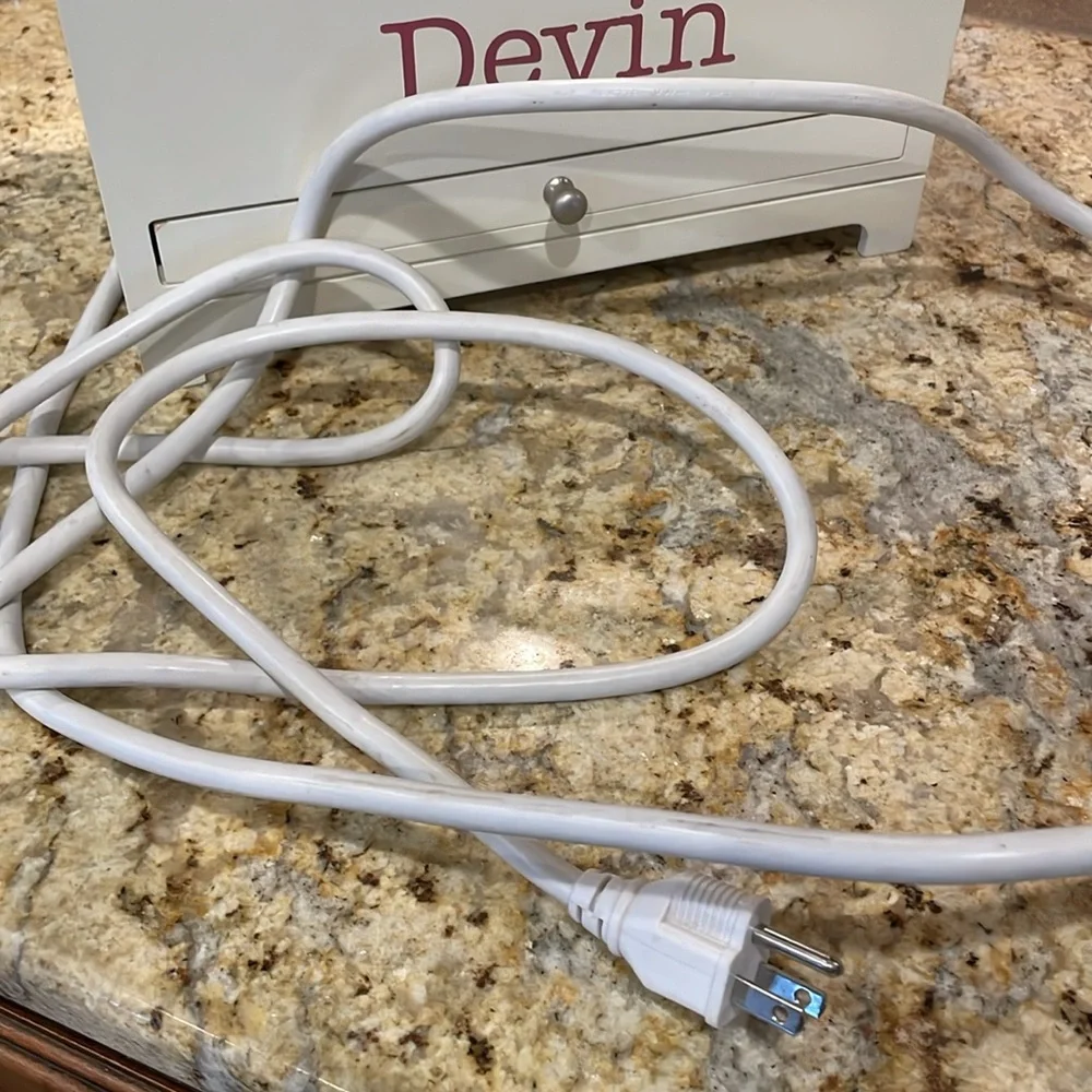 Pottery Barn Beauty Station Organizer with Build-in Electric Extension.